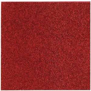  DCWV Red Solid Glitter Card & Envelopes 5/PK By The 