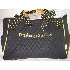  Pittsburgh Steelers Diaper Bag Black Gold Baby Tote w 