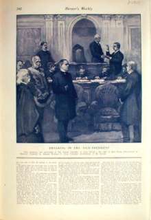 1901 V.P. Roosevelt Senate Chamber Sworn Into Office  