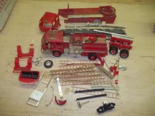 Vintage Fire Truck Firetruck Built Model Kit Parts Lot 6  