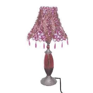  22.5 Shades of Purple Funky Beaded Electric Table Lamp 