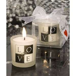  Bridal Shower / Wedding Favors  LOVE Design Candle Favors 
