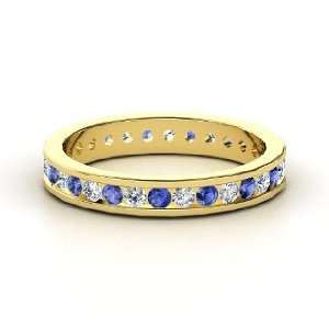  Alondra Eternity Band, 18K Yellow Gold Ring with Diamond 