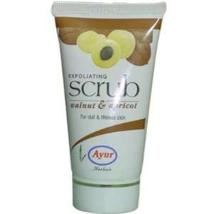 Ayur Herbal Exfoliating Scrub walnut and Apricot for dull and lifeless 