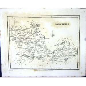   Antique Map C1850 Berkshire England Wallingford Oxford