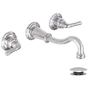  Chrome Wall Mount Mounted Bathroom Sink Vessel Faucet 