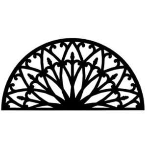    Half Round Radiant Wrought Iron Wall Grille