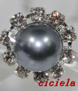 10/20pcs White Crystal Wedding Party Bridal Glass Pearl Hair Pins 