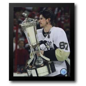 Sidney Crosby With the 2008 09 Prince of Wales Trophy 12x14 Framed Art 