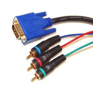   Male to 3 x RCA Component Video Projector CABLE   25 Feet Electronics