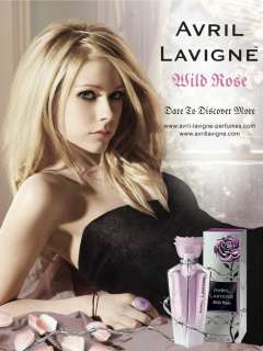 Gorgeous Avril Lavigne Wild Rose Perfume Poster, 12 x 8  