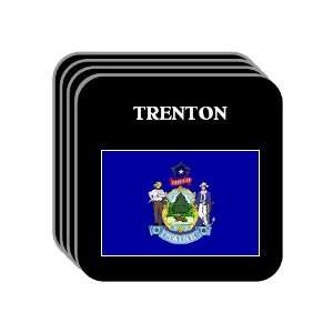  US State Flag   TRENTON, Maine (ME) Set of 4 Mini Mousepad 