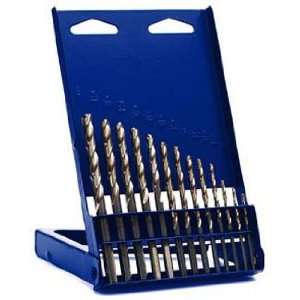 13 pc High Speed Steel Drill Bit Set with Turbo Point Tip  