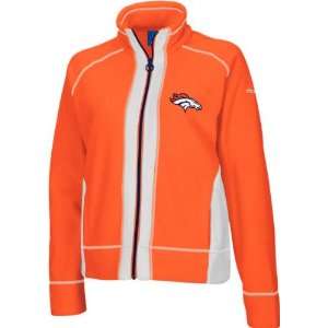  Denver Broncos  Orange  Womens Micro Fleece Jacket 