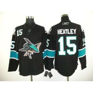   #15 Black NHL San Jose Sharks Hockey Jersey Sz52