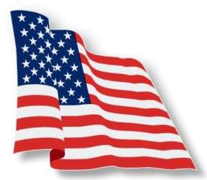 American Flag Waving USA HUGE Decal Sticker US America  