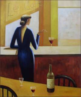 High Quality Hand Painted Oil Painting Repro Le Cafe 20x24  