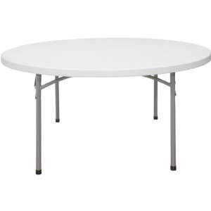  Round Plastic Lightweight Folding Table   60 Diameter x 