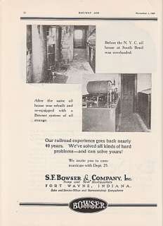 1924 Bowser Ad New York Central Railroad South Bend IN  