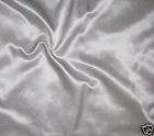 Silk/Cotton SATIN SATEEN Fabric WHITE 1/3 yard remnant  