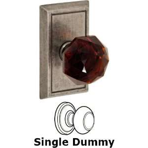 Single dummy amber crystal glass knob with shaker rose in 