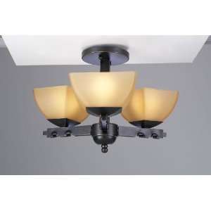  PLC Lighting Camille Ceiling in Oil Rubbed Bronze Finish 