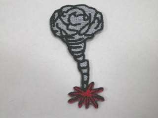 Tornado Storm Iron On Embroidered Patch 2 Inch  