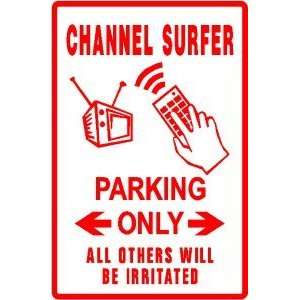  CHANNEL SURFER PARKING scan tv novelty sign