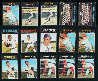 Hoard(1400) 1971 Topps Ryan Rose Mays Munson Jackson Garvey, VGEX/EX 