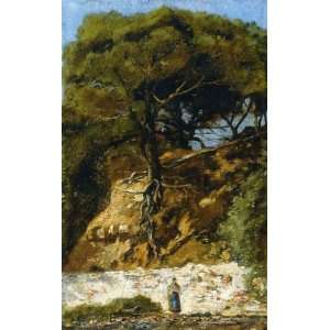   Paul Camille Guigou   24 x 38 inches   Washerwoman at the Foot of a