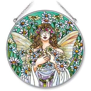  Amia Handpainted Glass Angel Suncatcher, 6 1/2 Inch