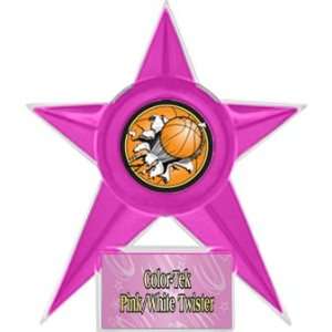 Basketball Stellar Ice 7 Trophy PINK STAR/PINK TWISTER PLATE   BUST 