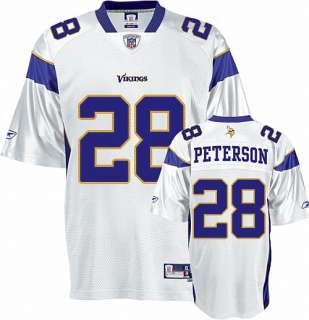 Adrian Peterson Youth Premier Sewn Jersey NWT S White  