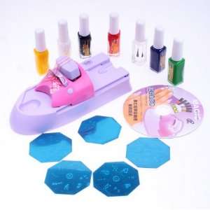 Fashion 7 Colors Nail Art DIY Printing Machine Polish DIY/Stamper Kit 