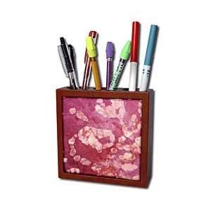 Florene Modern Abstract   Hot Pink Amoebas   Tile Pen Holders 5 inch 