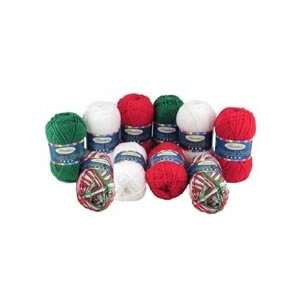   Herrschners Christmas Yarn Value Pack, 10 Balls of Yarn Arts, Crafts
