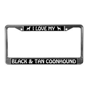  I Love My Black amp; Tan Coonhound License Frame Pets License 