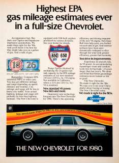   1980 Chevrolet Caprice Classic Sedan Automobile Four Door Aerodynamic