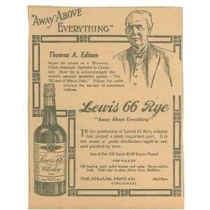   1912 Advertisement Lewis 66 Rye Aviator Roland Garros 