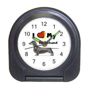  I Love My Dachshund Travel Alarm Clock