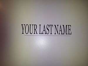 Vinyl Sign Decal YOUR LAST NAME WALL ART CUSTOM SIGN NEW DIY SAVES 