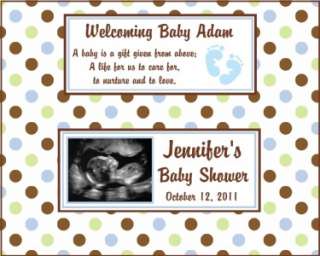 12 Personalized Baby Shower Ultra Sound Candy Wrappers  