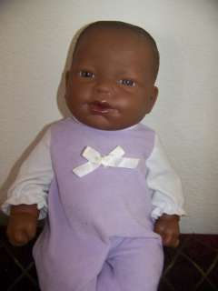 14 BERENGUER AFRICAN AMERICAN BABY / TODDLER CLASSIC DOLL ALL VINYL W 