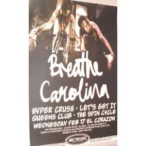 Breathe Carolina Poster   Concert Flyer Hello Fascination Tour  