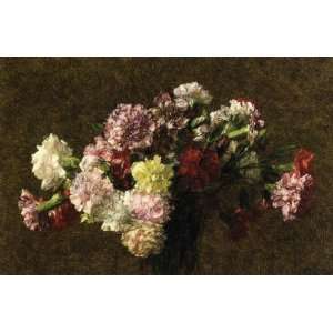    Carnations Henri Fantin Latour Hand Painted Art