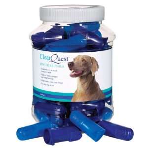  ClearQuest Dog and Cat Finger Brush Canisters, 50/Pack 
