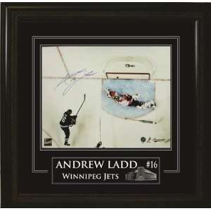 Andrew Ladd Autographed/Hand Signed 16 x 20 Etched Mat Jets 