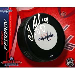  Sergei Fedorov Washington Capitals Autographed Hockey Puck 