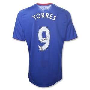  Icons Chelsea Home Fernando Torres Signed Soccer Jersey 
