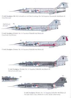   Decals 1/48 F 14 STARFIGHTER & F 16 FALCON Royal Netherlands Air Force